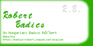 robert badics business card